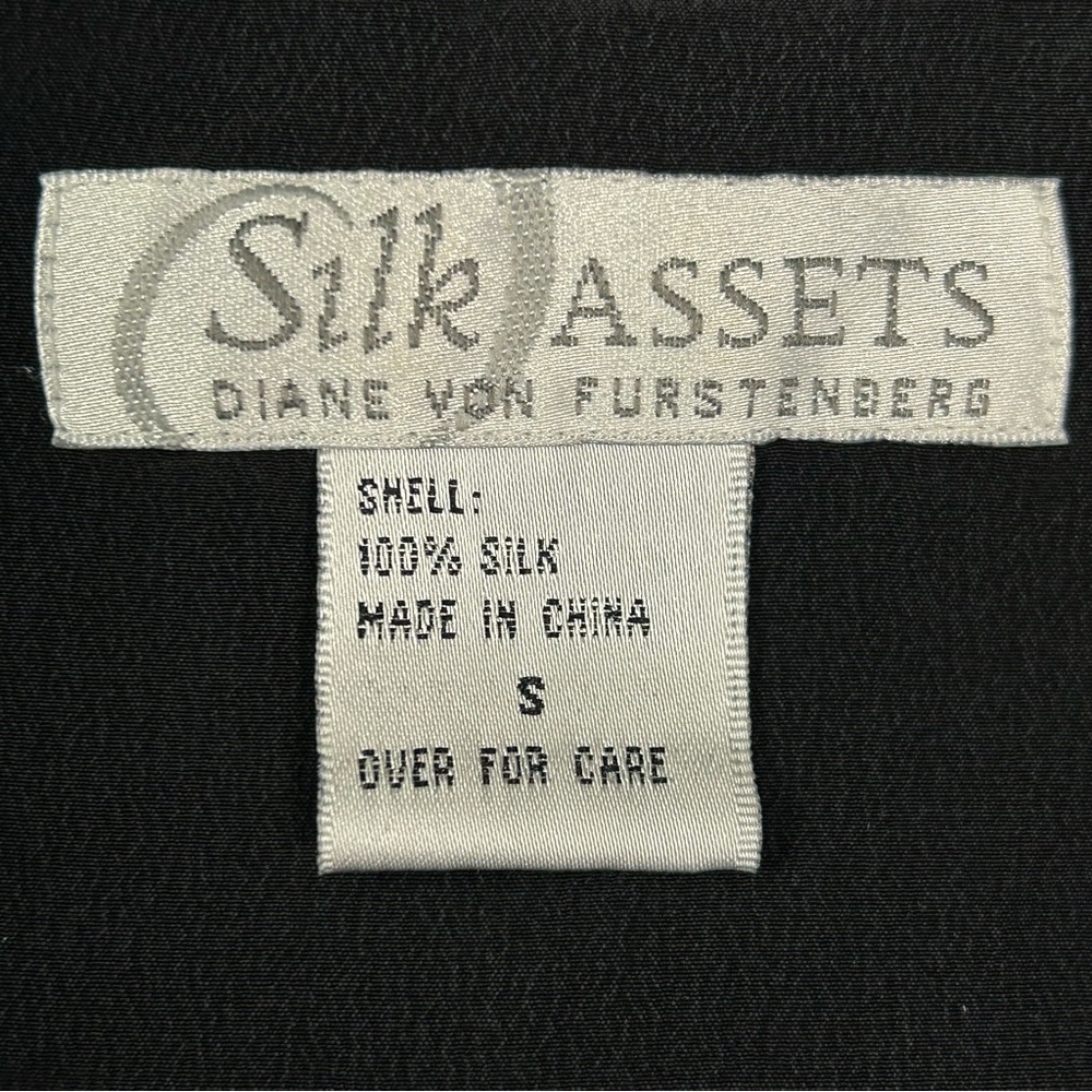 Diane Von Furstenberg Womens 100% Silk Tunic Top Blouse Long Sleeve Embroidered - Picture 5 of 10
